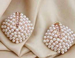 Faux Pearl Stud Earrings